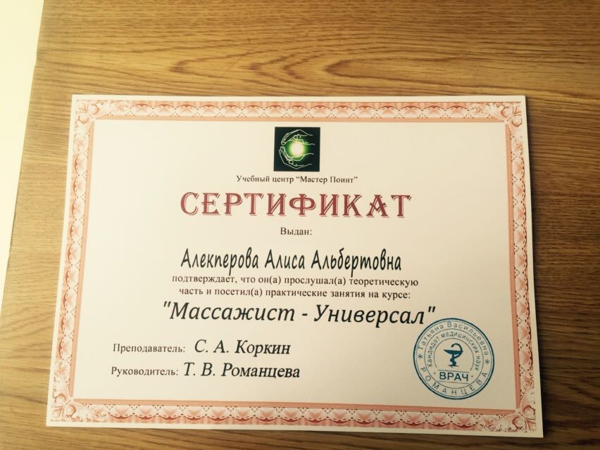 Массажист Алиса по адресу - Massag24.ru